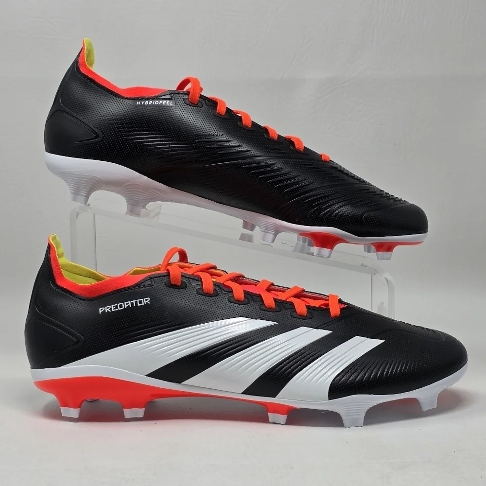 Adidas Predator League FG Soccer Cleats Lace Up Low Top Shoes Black Size 9.5 New